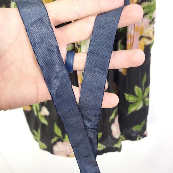 Free People Dress Womens Small Embroidered High Neck Floral Skirt Fit Flare - Picture 4 of 13